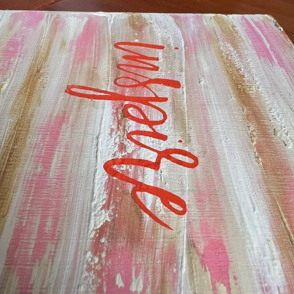 INSPIRE Wood sign decor, Vintage farmhouse Wood Sign One of a kind Hand Painted